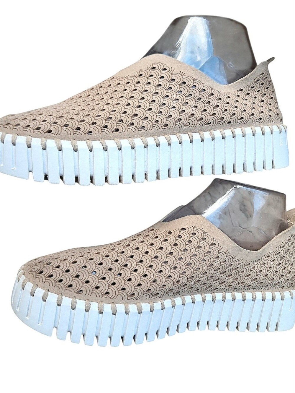 Ilse Jacobsen Tulip Platform Sneakers Wmn 7/7.5 Recycled Microfiber Latte